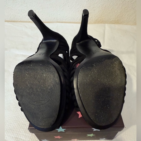 Tory Burch Black Heels Strappy Design ALL LEATHER Good Condition Offers Welcome - Picture 13 of 16